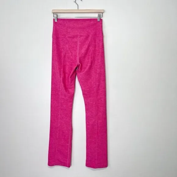 Beach Riot Active Alani Yoga Pants Ribbed Slit Front Hem in Pink Size Large - Picture 6 of 10